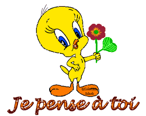 Gif animé je pense à toi Titi